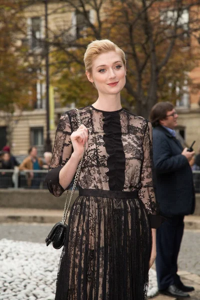 Elizabeth Debicki Attrice Australiana Arriva Alla Sfilata Miu Miu Nell — Foto Stock