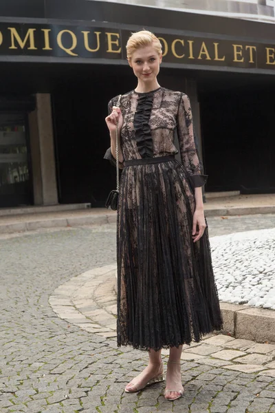 Elizabeth Debicki Australian Actress Arrives Miu Miu Show Paris Fashion — 스톡 사진