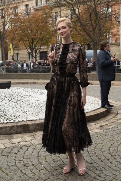 Elizabeth Debicki Australian Actress Arrives Miu Miu Show Paris Fashion — 스톡 사진