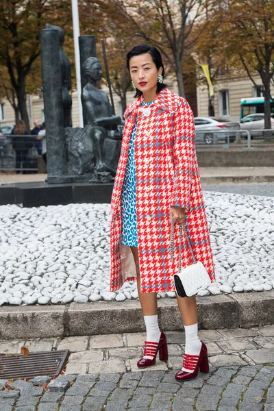 Paris Fris October Guest Arrives Miu Miu Show Paris Fashion — 스톡 사진