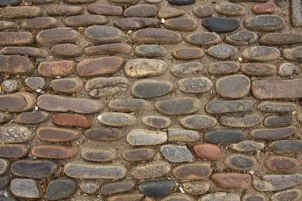 The pattern of paving blocks on one of EUROPEAN streets — Stock Photo, Image