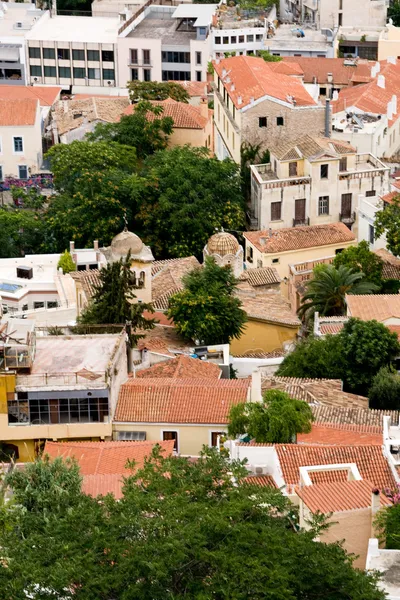 Pohled z Athén z výšin, Peloponés, Řecko — Stock fotografie