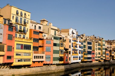 eski evleri günbatımı, girona, İspanya