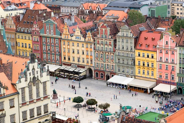 Blick auf die Stadt aus der Höhe, Breslau, Polen, Europa. — Stockfoto
