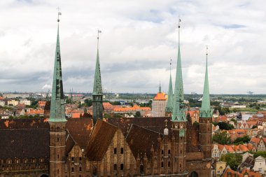 Yükseklik, gdansk, Polonya, Avrupa dan şehir görüntüsü.