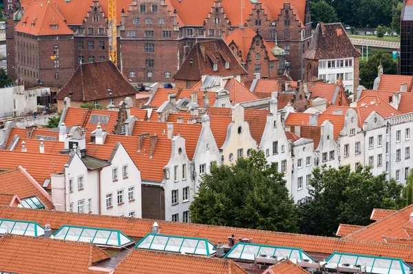 Vue de la ville d'une hauteur, Gdansk, Pologne, Europe . — Photo