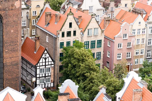 Vue de la ville d'une hauteur, Gdansk, Pologne, Europe . — Photo