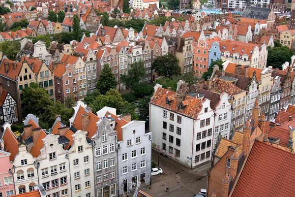 Vue de la ville d'une hauteur, Gdansk, Pologne, Europe . — Photo