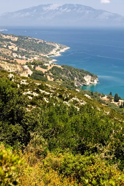 zakynthos, Yunanistan Adası'nın güzel sahil şeridi.