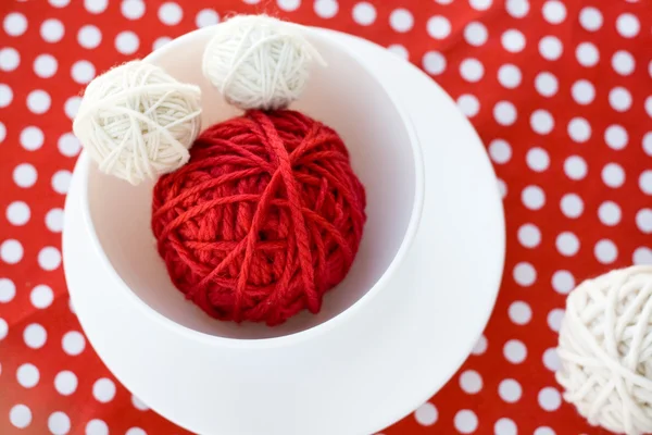 Bright balls of yarn on a background — Stock Photo, Image