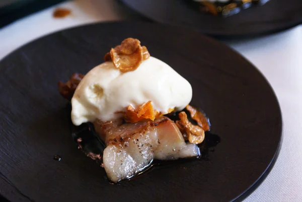 Tocino frito con helado de tocino — Foto de Stock