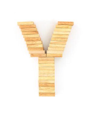 tahta domino alfabesi, y