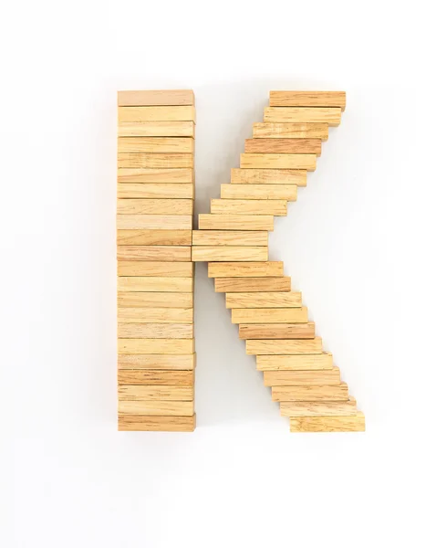 Alphabet domino en bois, K — Photo