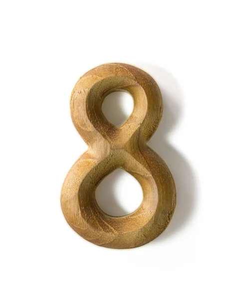 Wooden numeric 8 — Stock Photo, Image