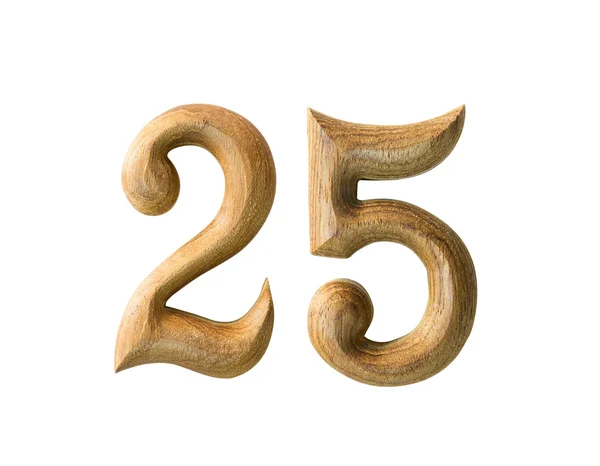 Wooden numeric 25 — Stock Photo, Image