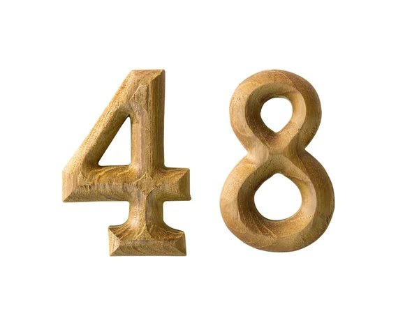 Números de madera 48 — Foto de Stock