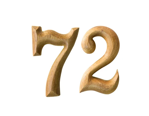 Trä numeriska 72 — Stockfoto