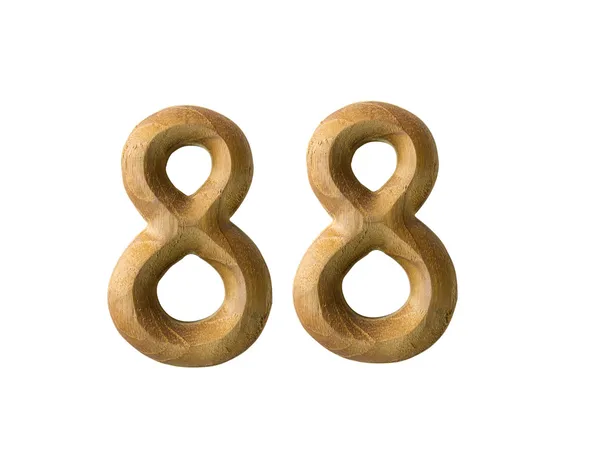 88 numérico de madera — Stockfoto