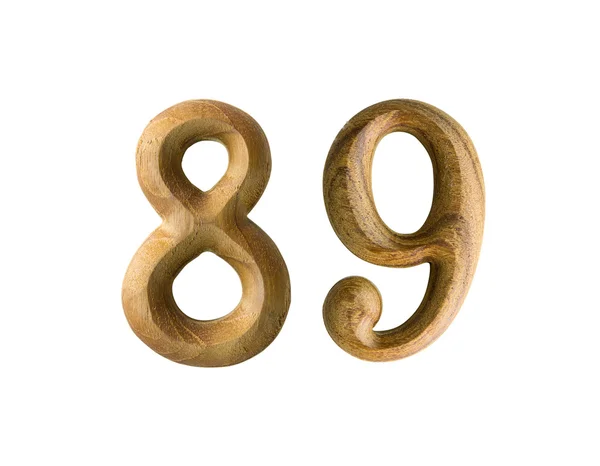 Dřevěné číselné 89 — Stock fotografie