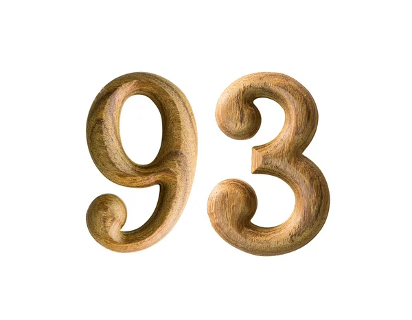 Números de madera 93 — Foto de Stock