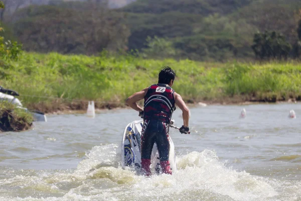 Mostrar Freestyle a ação acrobacia Jet Ski — Fotografia de Stock