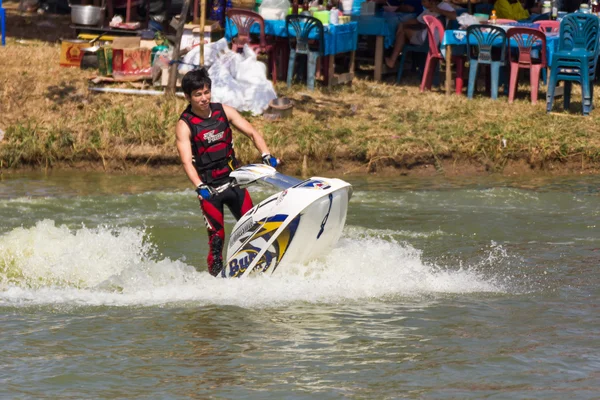 Gösteri freestyle jet ski dublör eylem — Stok fotoğraf