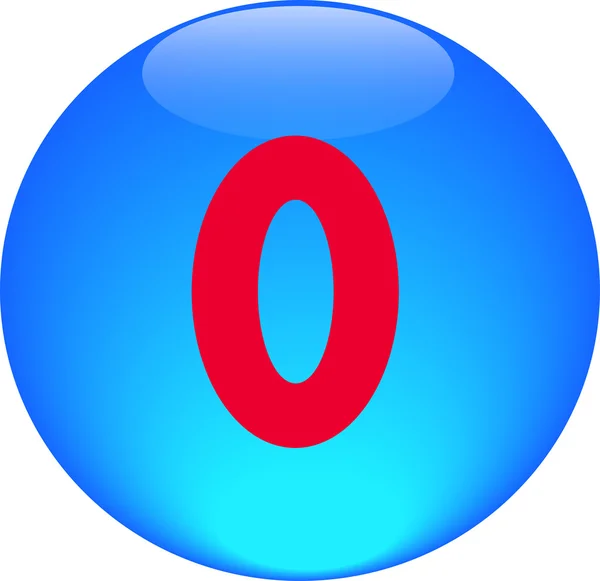 Abeceda ikonu symbolu dopis 0 — Stock fotografie