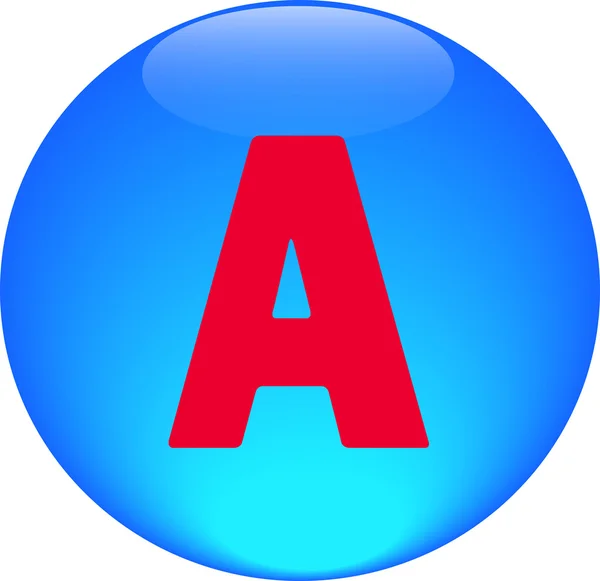 Алфавіту значок символ літери A — стокове фото