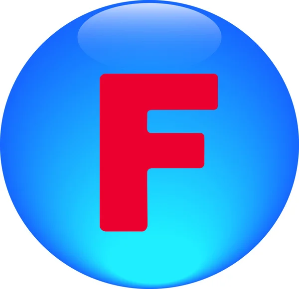 Ábécé ikon szimbólum F betűt — Stock Fotó