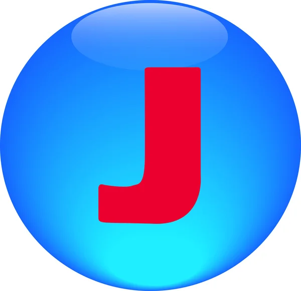 Alfabeto icono símbolo letra J —  Fotos de Stock