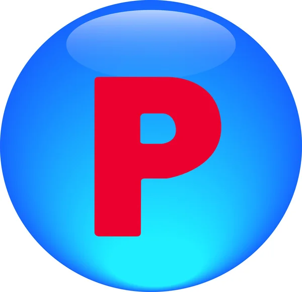 Alfabet pictogram symbool letter p — Stockfoto