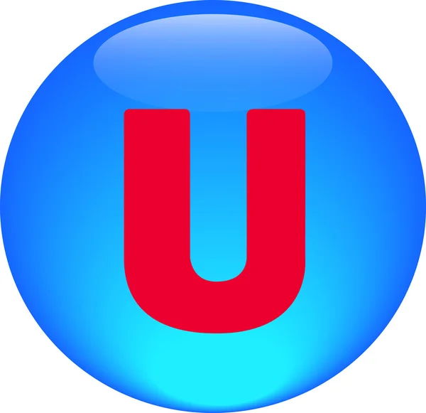 Ábécé ikon szimbólum betű U — Stock Fotó