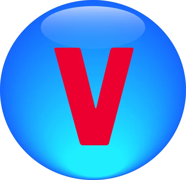 アルファベットのアイコン記号文字 v — Stock fotografie