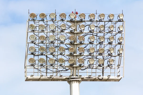 Stadion miejscu świetle wieży — Zdjęcie stockowe