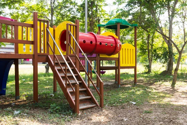 Modern children playground in park — Stock Photo, Image