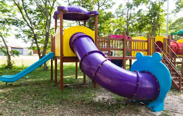 Modern children playground in park — Stock Photo, Image