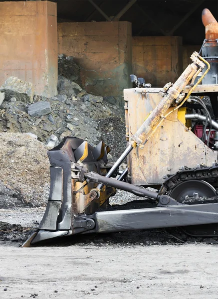 Bulldozer werken — Stockfoto