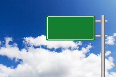 yeşil yol levhası