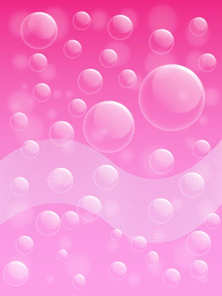 Bolla d'aria su sfondo rosa — Foto Stock