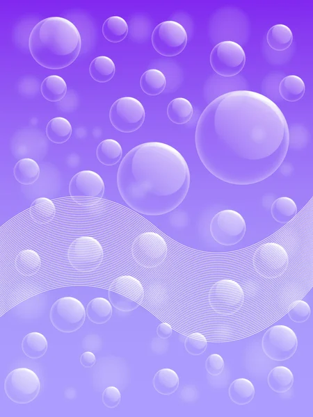 Bolha de ar no fundo violeta — Fotografia de Stock