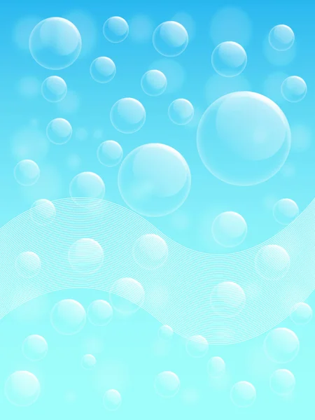 Vzduchová bublina na azurovým pozadím — Stock fotografie