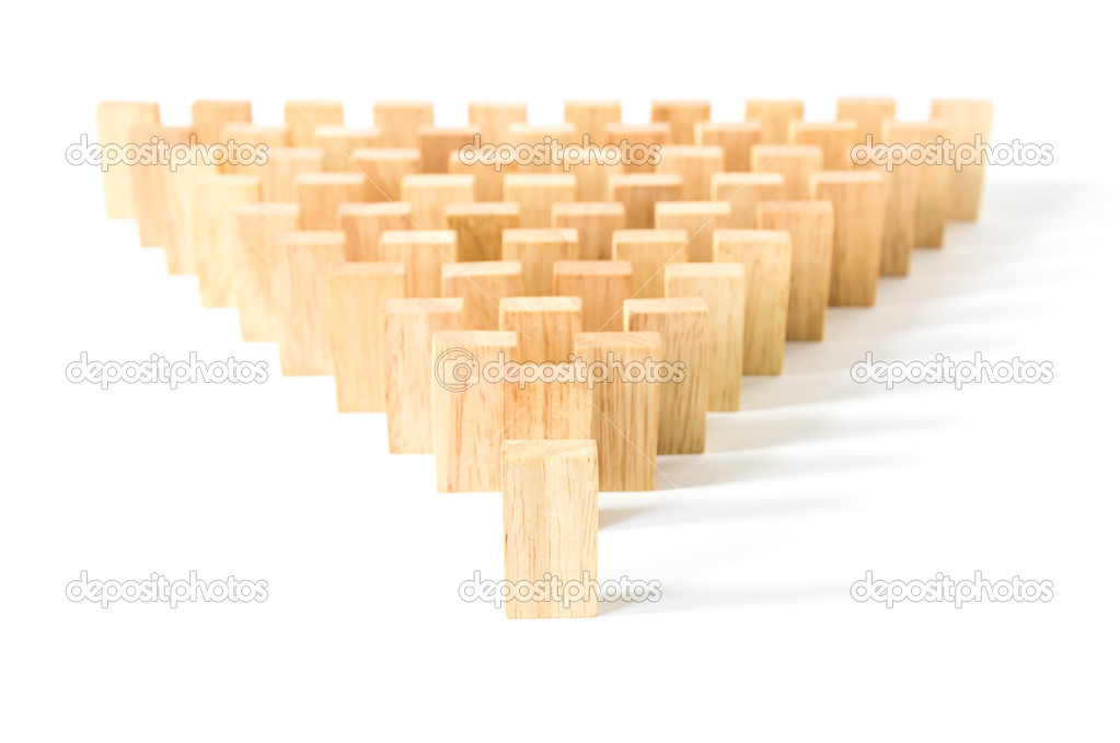 Row wooden domino