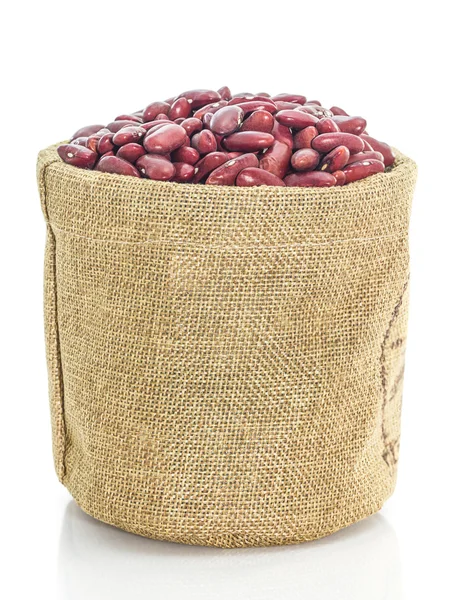 Kidney beans in Sacks fodder on white background — Stock Photo, Image