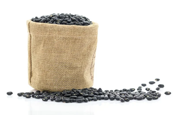 Dried black beans in Sacks fodder — Stock Photo, Image