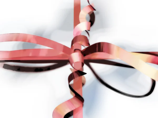 Close-up of a gift box (ribbon and bow) — Stock Photo, Image