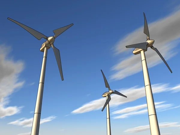 Illustration of a wind plant — Stock Photo, Image