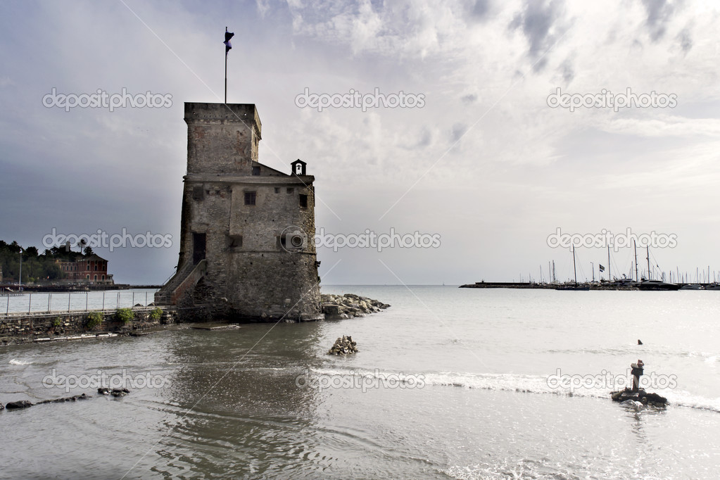 Castle on the sea - rapallo - liguria - italy