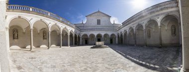 The cloister of the abbey of Montecassino clipart