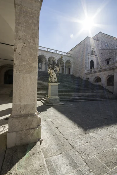 Het klooster van de abdij van montecassino — Stockfoto