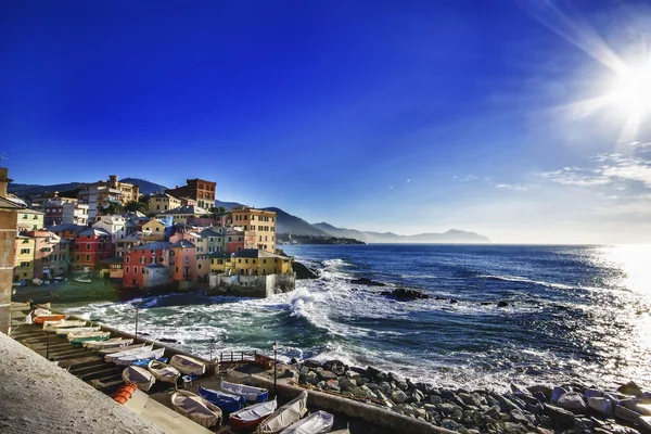 Boccadasse, un piccolo borgo di Genova — Foto Stock